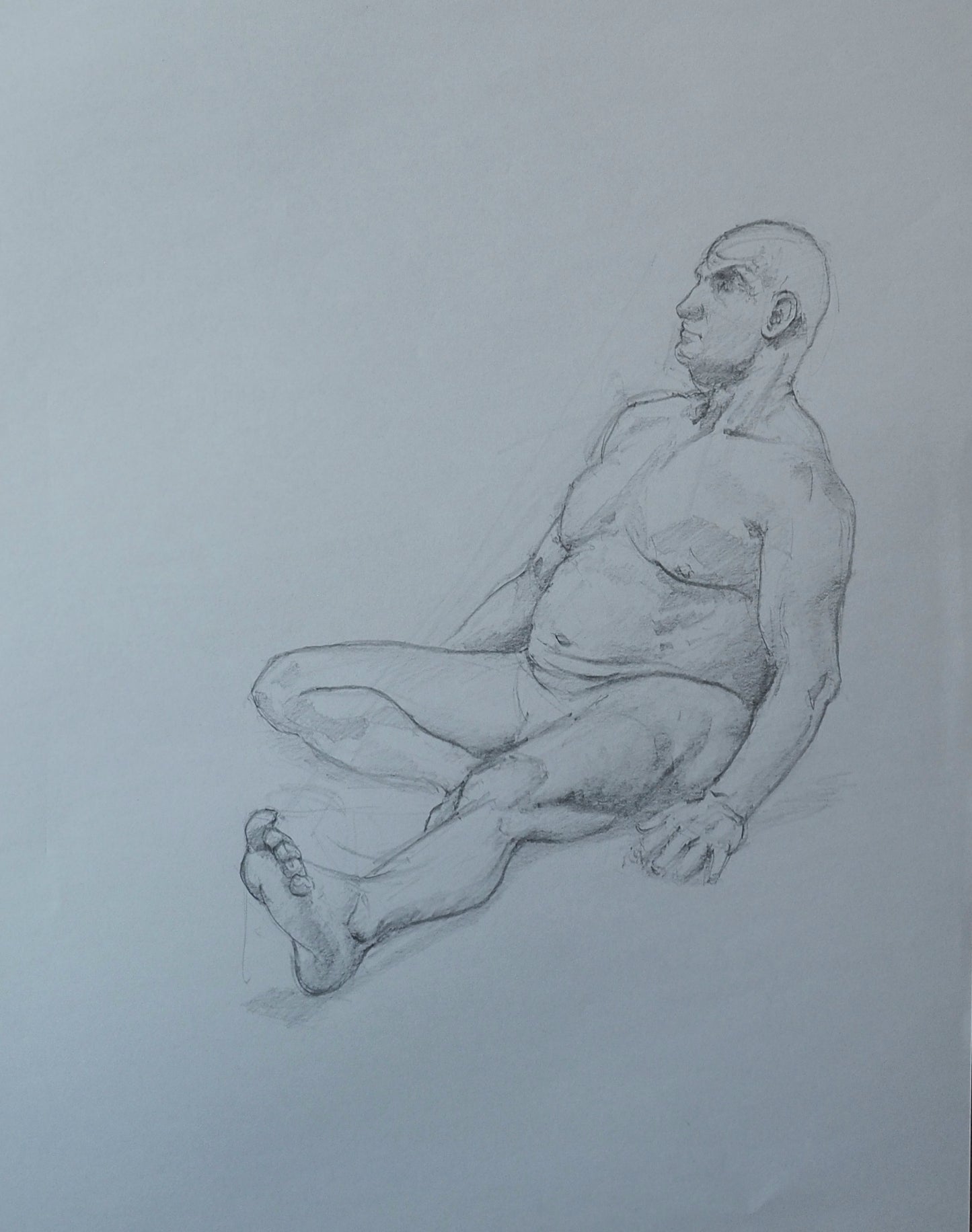 Man Reclining - Figure Drawing