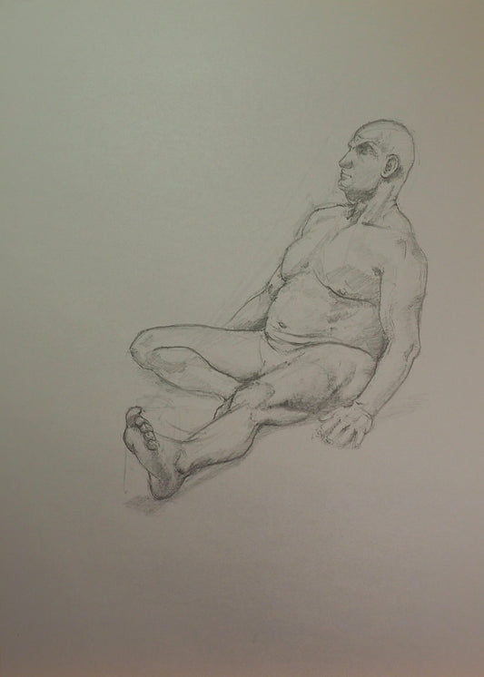 Man Reclining - Figure Drawing